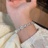 Elegant Mahjong Themed Elastic Enamel Bracelet Perfect For Casual Or Formal Wear Girlfriend Gift Wristlet CN