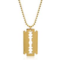 Blade And Razor Design Alloy Necklace With Chain For Men Women Gift And Collection Blade