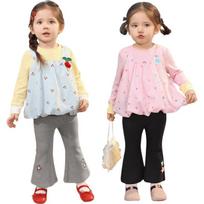 LUSON Baby Girls' Breathable Long-Sleeve T-Shirt 110 šviesiai rausvos spalvos