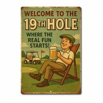 Vintage Golf Man Cave Metal Sign Bar Decor Gift 8x12 Inch