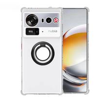 Magnetic Ring Stand Holder Case For ZTE Nubia Z80 Ultra NX741J 5G Transparent Soft Silicone Shockproof Cover For Nubia Z80 Ultra For Nubia Z80 Ultra juoda