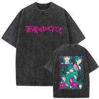 Washed Vintage Japanese Anime The Apothecary Diaries Maomao Double Sided Print T-shirt Men Women Casual Kawaii Funny T Shirts S įvairiaspalvis