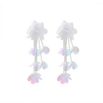 Tassel flower multi-layer earrings, niche fashion, high-end, dopamine women's earrings