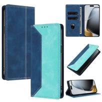 For ZTE Nubia Z80 Ultra Case Magnetic Flip Case for Coque Nubia Z80 Ultra NX741J Phone Cover Fashion Color Block Leather Fundas ZTE nubia Z80 Ultra blue