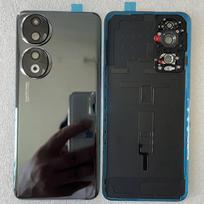 Naujas For Honor 90 Grūdinto Stiklo Galinis Baterijos Dangtelis For Honor 90 5G Galinis Dangtelis Durų Korpusas + Blykstės Dangtelis + Kameros Lęšis juoda