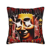 Tung Tung Sahur Italian Pillow Cover Comfy Cushion Cover Cute Funny Pillow Case For Sofa Bedroom Home Decor Peach skin 18*18(CM)-1Pcs