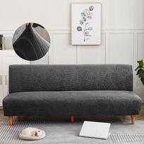 „Delicacy“ žakardo spalvos sofos lovos užvalkalas, elastingas sofos užvalkalas svetainei Modernus futoninis užvalkalas Plaunami sofos užvalkalai namų viešbučiui Z Size 155-185cm pilka