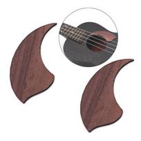 2 vnt. Ukulele apsauga nuo braižymosios plokštelės Lašo formos Palisandro Medinės apsaugos Muzikos Instrumentų Priedai Wood color gray