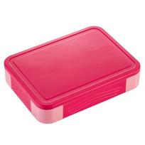 1330 ml „Bento Box“ suaugusiųjų pietų indas su 6 skyriais suaugusiems / vaikams / mažiems vaikams su stalo reikmenų padažu priešpiečių dėžute raudona