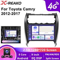 Automobilių radijas Carplay skirtas Toyota Camry US 2012-2017 Andriod Auto 4G 8Core Wireless Multimedia Automobilių stiprintuvas Žemųjų dažnių garsiakalbis Autoradio Stereo 8 core 4GB+64GB