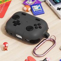 Funny 3D Gameboy Shockproof Protective Game Case for AirPods Pro 3 Silicone Headphone Cover Keychain for Airpods Pro 3 2025 tamsiai pilka spalva