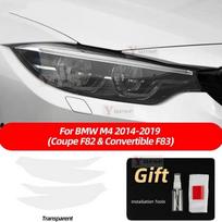 For BMW M4 F82 F83 4 Series F32 F33 F36 2013- 2 Pcs Car Headlight Protective Film Transparent Smoked Black TPU Sticker skaidri
