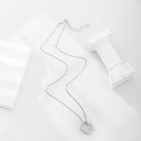 Four-leaf Necklace, Alloy Jewelry, High-end Diamond-encrusted Choker. One Size