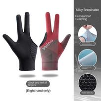 Neslystantys biliardo pirštinės Elastingos biliardo treniruočių pirštinės Fitneso aksesuarai Right Hand-Full finger-Black&Red
