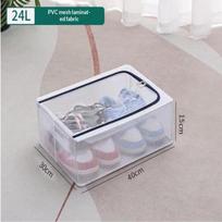 Ypač didelis batų laikymo maišelis / Po lova esanti drabužių laikymo dėžė / Dulkių nepraleidžianti sulankstoma spintos organizatorius 40X30X15CM
