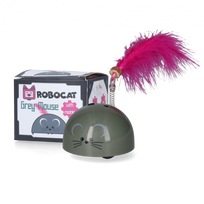 Robocat Mouse - interaktyvi pelė katėms, su plunksna, judesio jutikliu ir madnip priedu