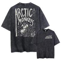 2026 Retro Rock Arctic Monkeys Music Album Graphic T-Shrit Men Women Vintage Washed Oversized Short Sleeve T Shirt Y2k Hip Hop Streetwear Casual Tee S įvairiaspalvis