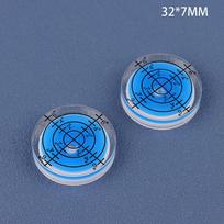 Manual-Use 32mm Spirit-Bubble Degree Marking Level – Acrylic, 2pcs, Essential Construction Tools