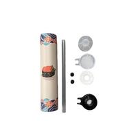 Hot Round Sushi Push Box With Sauce Straw Food Grade Sushi Mold Cone Push Up Paper Bucket Packaging Paper Box Bento Accessor white