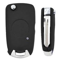 Ecusells 1 Button Folding Remote Key Shell Case Flip Key Housing Cover Fob Side 1 Button for Fiat Punto Bravo Stilo Uncut Blade juoda