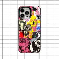 Japanese Hysteric Glamour Phone Case For iPhone 16,15,14,13,12,11,8,7,Pro,Max,Plus,Mini,XS,SE Anti Fall Black Matte Hard iPhone13mini