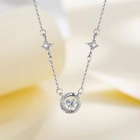 Mobius Heart Necklace Advanced Design Sense Light Luxury Smart Starlight Clavicle Chain
