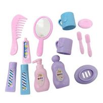 13Pcs/Set Dollhouse Bathroom Accessories Compact Vivid Cute Simple Girls Pretend Play Miniature Toothbrush for Children