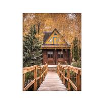 Modernus rudens pastoralinis peizažas paveikslas drobėje sienų menas moliūgų peizažo plakatas ir spaudas namų svetainės dekorui 21cm×30cm NoFrame