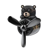 Car Air Freshener Car Perfume Diffuser Clip Bear Pilot Rotating Propeller Outlet Fragrance Magnetic Design Car Auto Accessories juoda