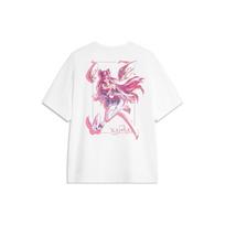 Li-Ning X League Of Legends Printed Logo Crew Neck Sports T-Shirt Unisex Tops White AHSUA99-1 XXL pink