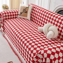 Šenilinė sofos užtiesalas Universalus visų sezonų Sofos užtiesalas Žakardinis languotas Sofos užtiesalas Daugiafunkcinis pledas Vieno gabalo uždangalas 180x130cm1pcs