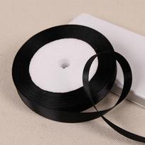 25 jardai/ritinys 25 mm Kalėdų juoda dovanų satino juostelė siuvimui DIY natūrali juostelė amatininkystei audinio vakarėlio vestuvių dekoravimui 50mm
