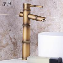 Antique vintage copper faucet for hot and cold water A