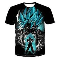New 3D Digital Printed Dragon Ball Men's and Women's Short Sleeved T-shirt S