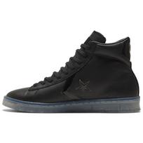 Converse Cons Pro Leather High Black Ice Black Clear Anti-Slip and Abrasion Resistant High Top Board Shoes Unisex Black 36