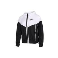 Nike Sportinė Vėjuota Striukė Su Gobtuvu Striukė Moteriška Striukė Juoda Balta BQ4716-011 S