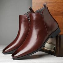 New Men's Boots Classics Chelsea Boots Luxury High Top Leather Boot Fashion Casual Ankle Boots Men Dress Boot 39