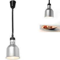 Hanging cylindrical conical silver food warming lamp 250W