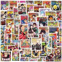 10/30/50pcs Small Size Mix Anime Jujutsu Kaisen Attack on Titan Aesthetic Poster Sticker Laptop Phone Decoration Sticker Kid Toy Y22781YY- black