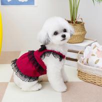 Pet Clothes, Dog Dresses, Pet Party Clothes, Pet Clothes For Small Cats And Dogs L raudona