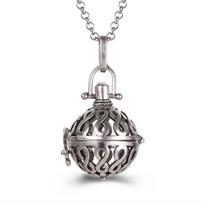 Aromaterapinis auksinės žuvelės cirkonio narvelio tuščiaviduris vėrinys, aliejaus difuzorius, kvepalų dėžutė, senoviniai Hanfu aksesuarai. One Size sidabras