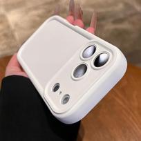 Soft Liquid Silicone Case for iPhone 17 Air 16 15 14 Plus 13 12 11 Pro Max Shockproof Armor Matte Rubber Lens Protection Cover For iPhone11Pro Max balta