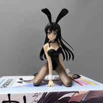 Anime Figure Sakurajima Mai Black Silk Sexy Bunny Girls PVC Detachable Adult Series Peripheral Collection Display Present With box