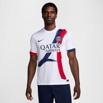 Nike Dri-Fit SS24 PSG M NK DF JSY SS STAD AW Paris Saint-Germain Kolekcija Trumpomis rankovėmis Apvalia kakla Futbolo marškinėliai (Tiek vyrams, tiek moterims) Baltas L