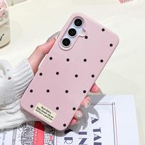 Black Polka Dots Phone Case For Samsung A05S A06 07 15 16 34 35 53 54 55 S23 24 25 Ultra S24 FE A17 26 36 56 Protective Cover Samsung A36