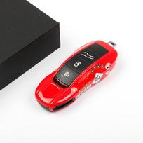 ABJN1 Lucky Things Happening Luxury ABS Plastics Car Key Case for Porsche Boxster Cayman Panamera Cayenne Macan 718/911 Taycan