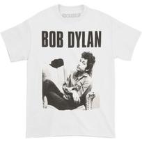 Men's Bob Dylan Sitting Slim Fit T-shirt XX-Large White 4XL