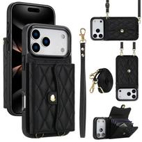 Hot Sale Luxury Card Holder Magnetic Shoulder Hand Strap Kickstand Wallet Phone Cover case for iphone 17 air Pro Max 16 15 14 Opp Bag&For iPhone17