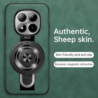For Magsafe Wireless Charging Case For Redmi Note 15 Pro 5G PU Leather Shockproof Ring Stand Holde Cover For Redmi Note 15 4G For Redmi Note 15 4G