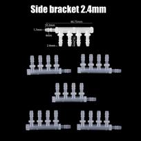 5Pcs 2.4~6.4mm 5-Ways Food Grade PP Plastic Pipe Splitter Distributors Barbed Water Air Hose Connectors